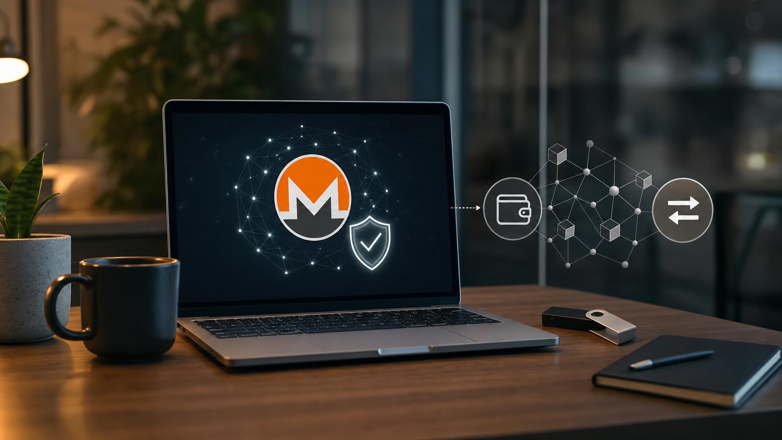 Pemeriksaan alamat Monero, jaringan, jumlah XMR, dan detail transaksi pada dompet sebelum pertukaran dikonfirmasi